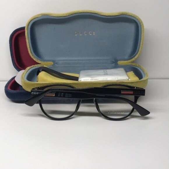 New Authentic Gucci GG0827O 001 Black Eyeglasses with Case - Picture 11 of 11